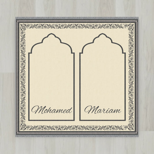 Ottoman Floral Personalized Prayer Mat