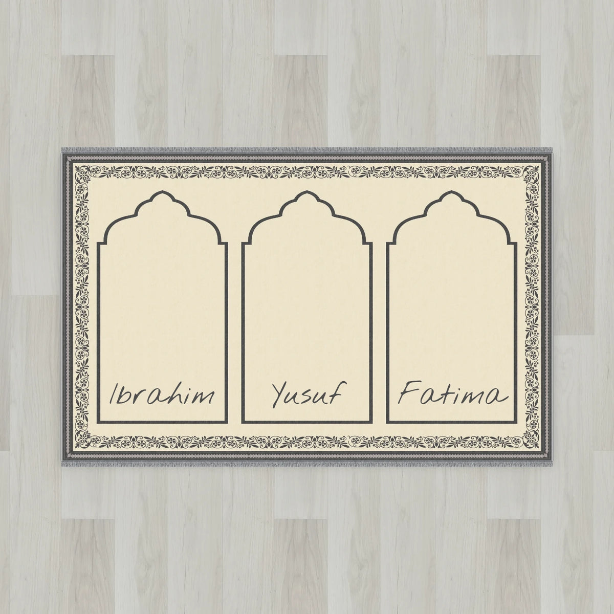 Ottoman Floral Personalized Prayer Mat