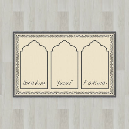 Ottoman Floral Personalized Prayer Mat