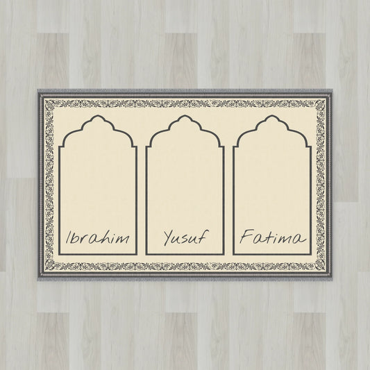Ottoman Floral Personalized Prayer Mat