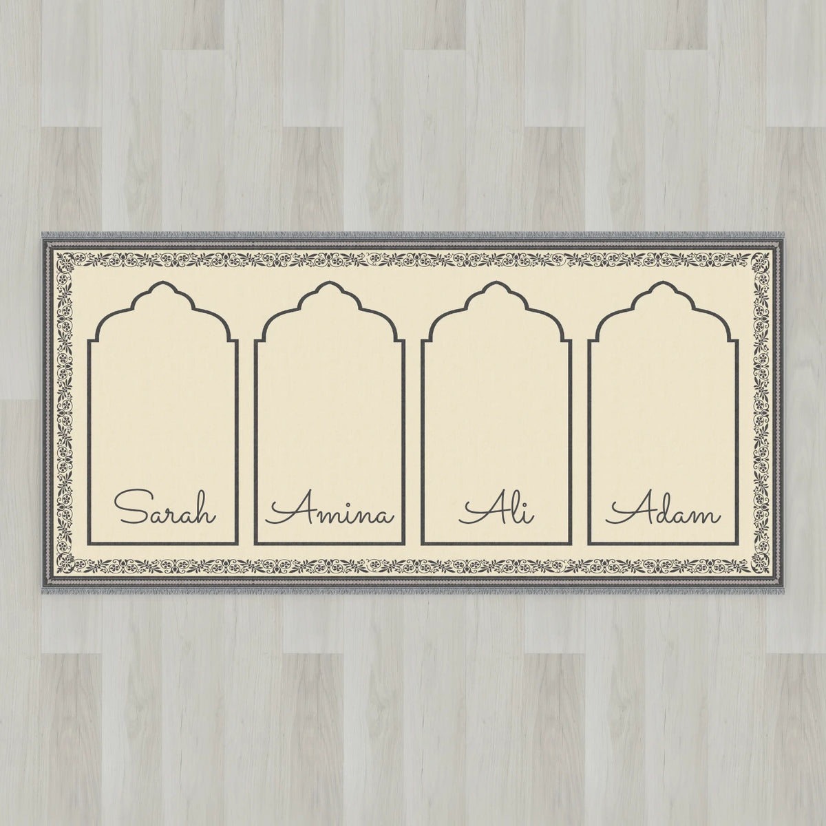 Ottoman Floral Personalized Prayer Mat