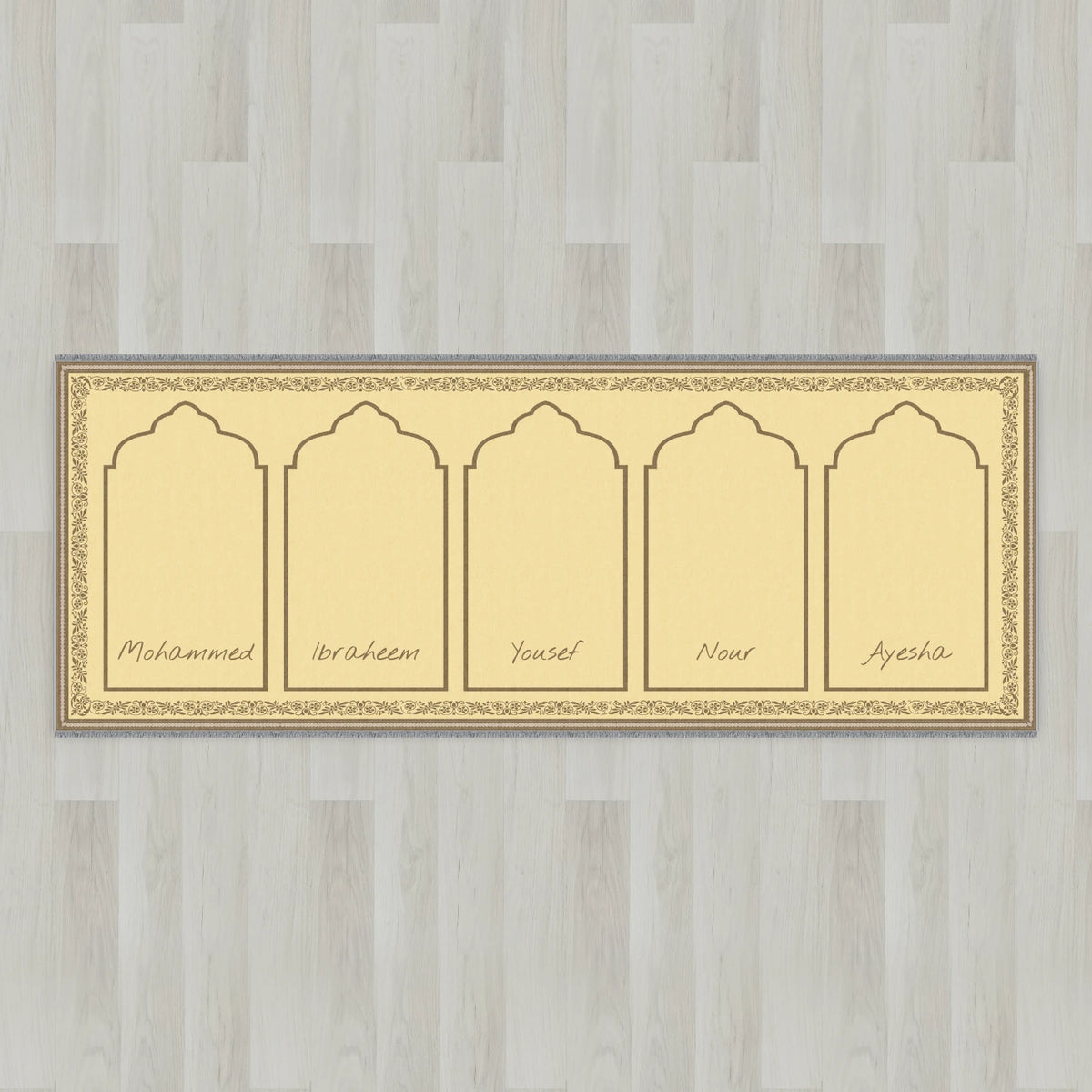 Ottoman Floral Personalized Prayer Mat
