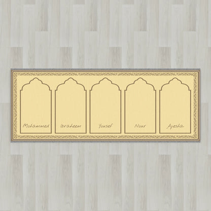 Ottoman Floral Personalized Prayer Mat