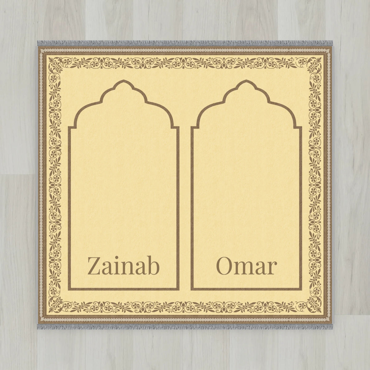 Ottoman Floral Personalized Prayer Mat