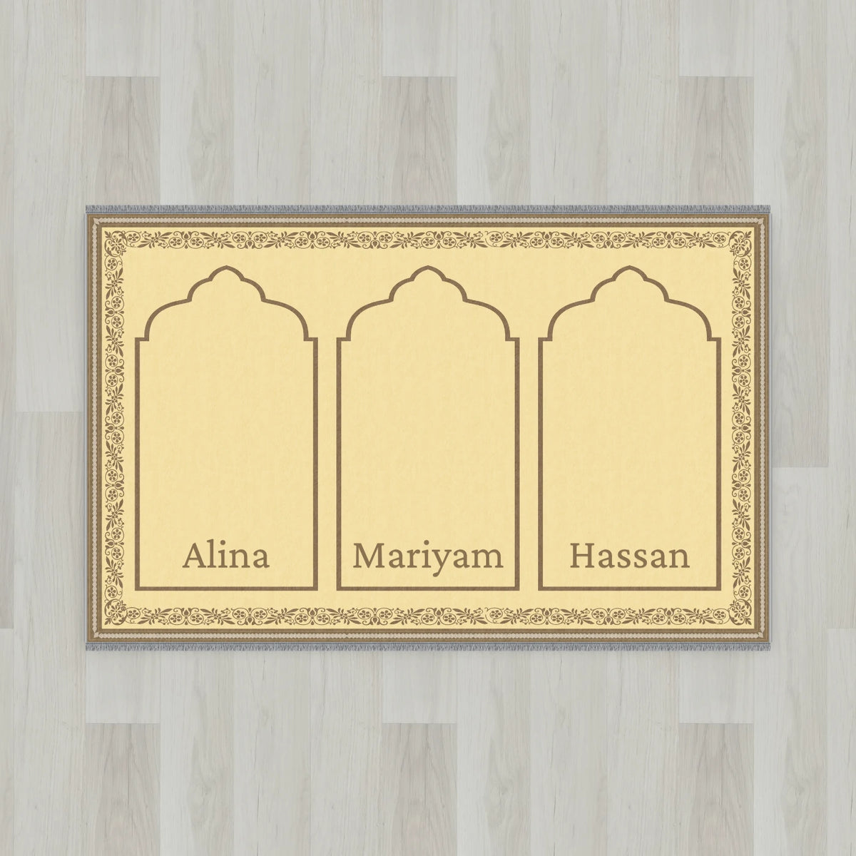 Ottoman Floral Personalized Prayer Mat
