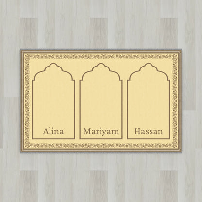 Ottoman Floral Personalized Prayer Mat