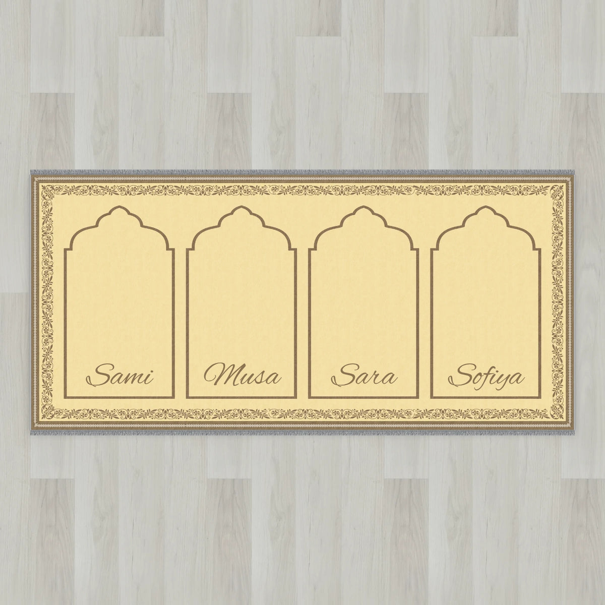 Ottoman Floral Personalized Prayer Mat