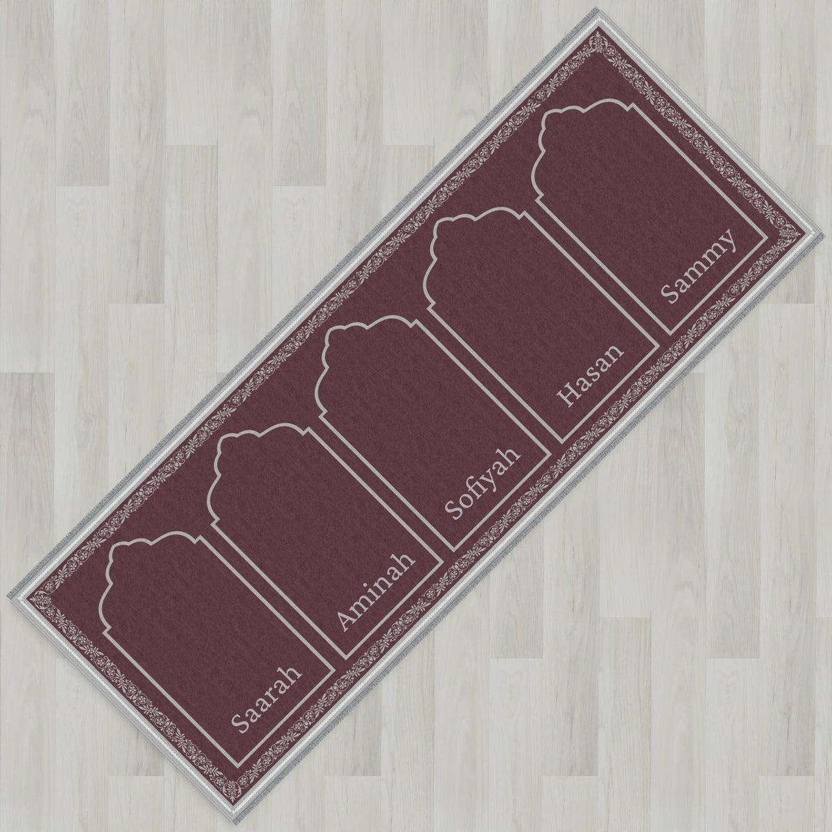 Ottoman Floral Personalized Prayer Mat