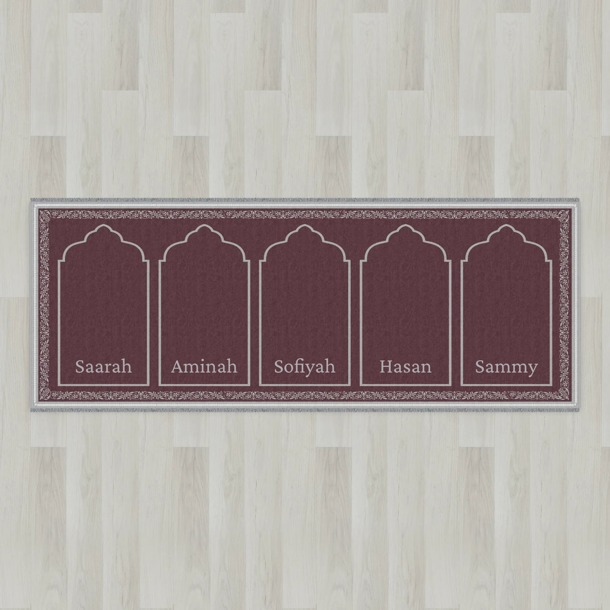 Ottoman Floral Personalized Prayer Mat
