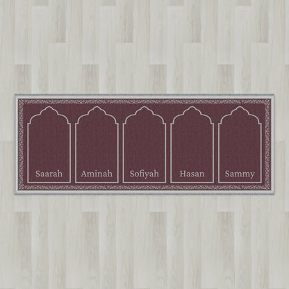 Ottoman Floral Personalized Prayer Mat