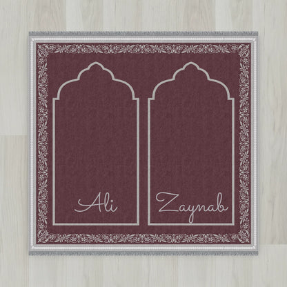 Ottoman Floral Personalized Prayer Mat