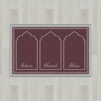 Ottoman Floral Personalized Prayer Mat