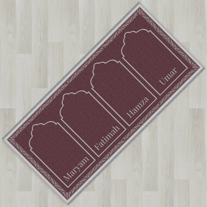 Ottoman Floral Personalized Prayer Mat