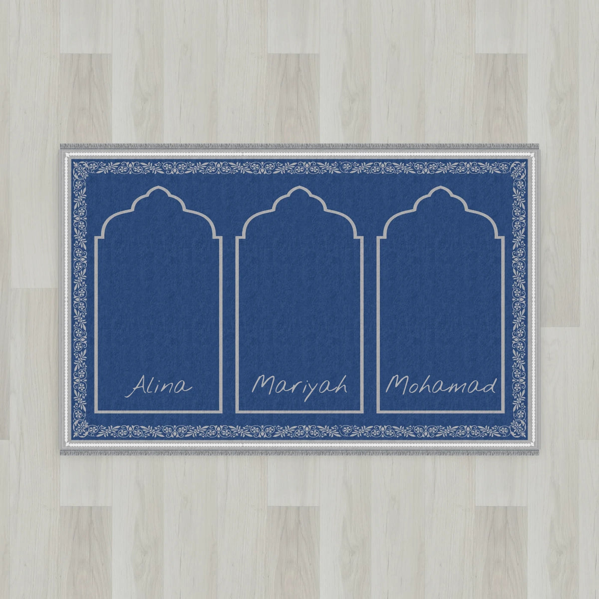 Ottoman Floral Personalized Prayer Mat