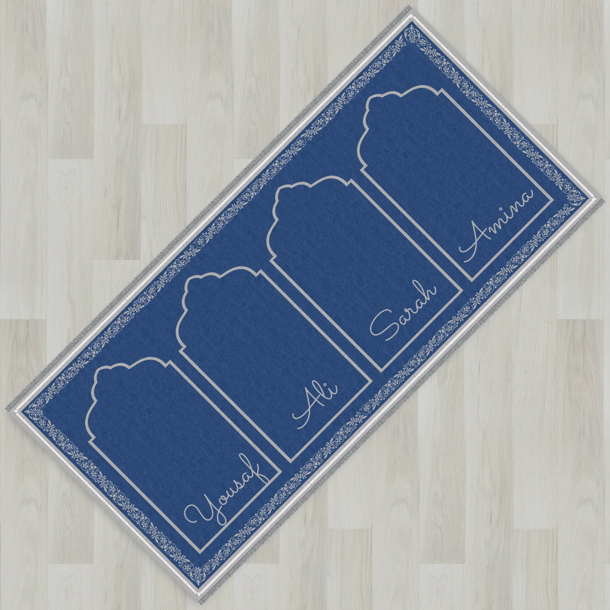 Ottoman Floral Personalized Prayer Mat