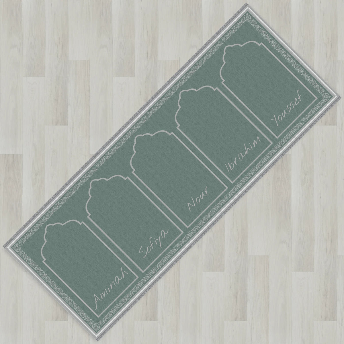 Ottoman Floral Personalized Prayer Mat