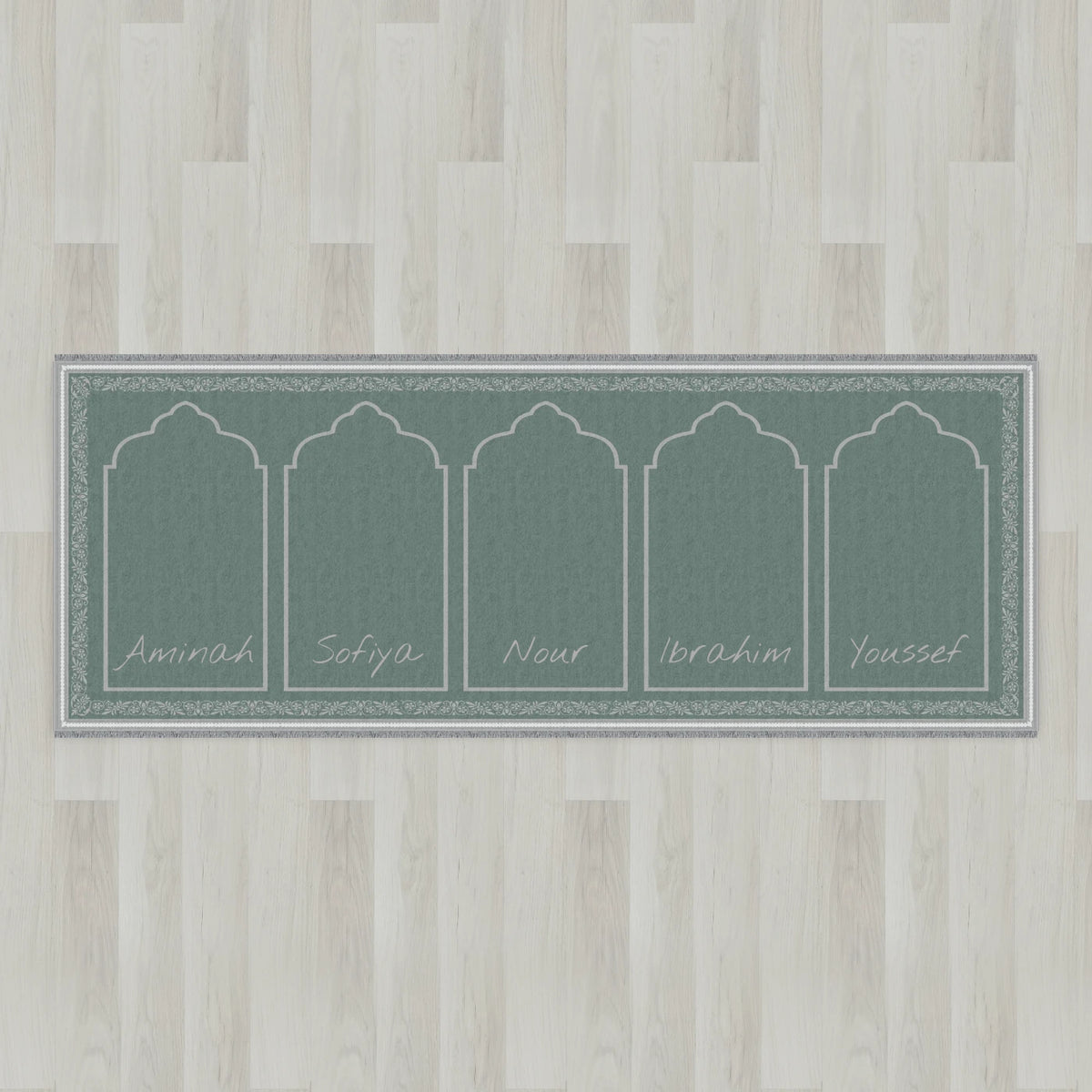 Ottoman Floral Personalized Prayer Mat