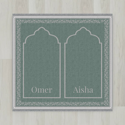 Ottoman Floral Personalized Prayer Mat