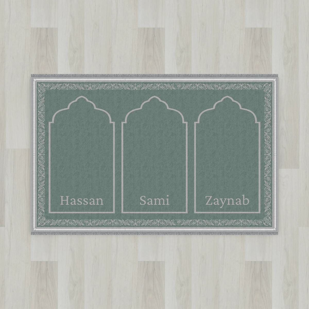 Ottoman Floral Personalized Prayer Mat