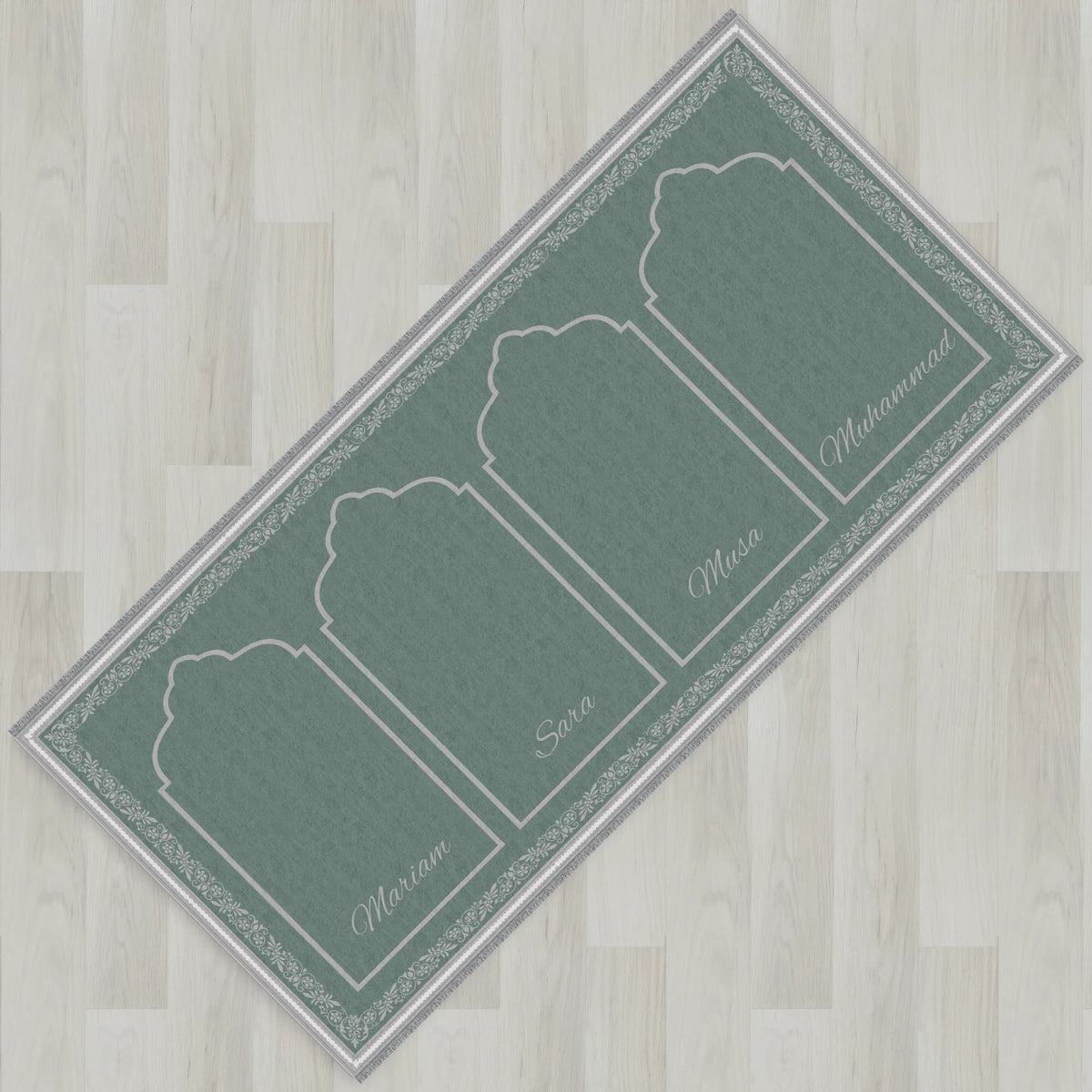 Ottoman Floral Personalized Prayer Mat