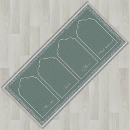 Ottoman Floral Personalized Prayer Mat