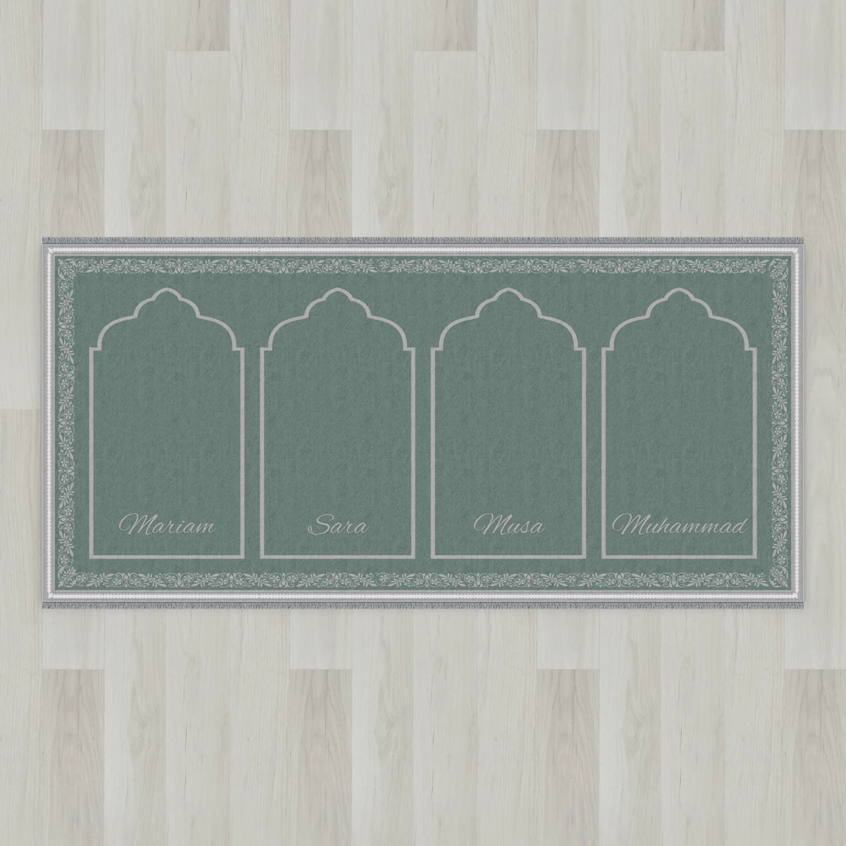 Ottoman Floral Personalized Prayer Mat