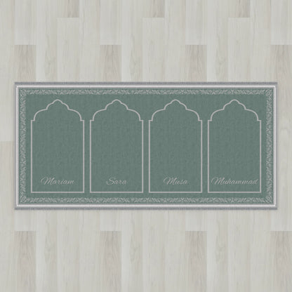 Ottoman Floral Personalized Prayer Mat