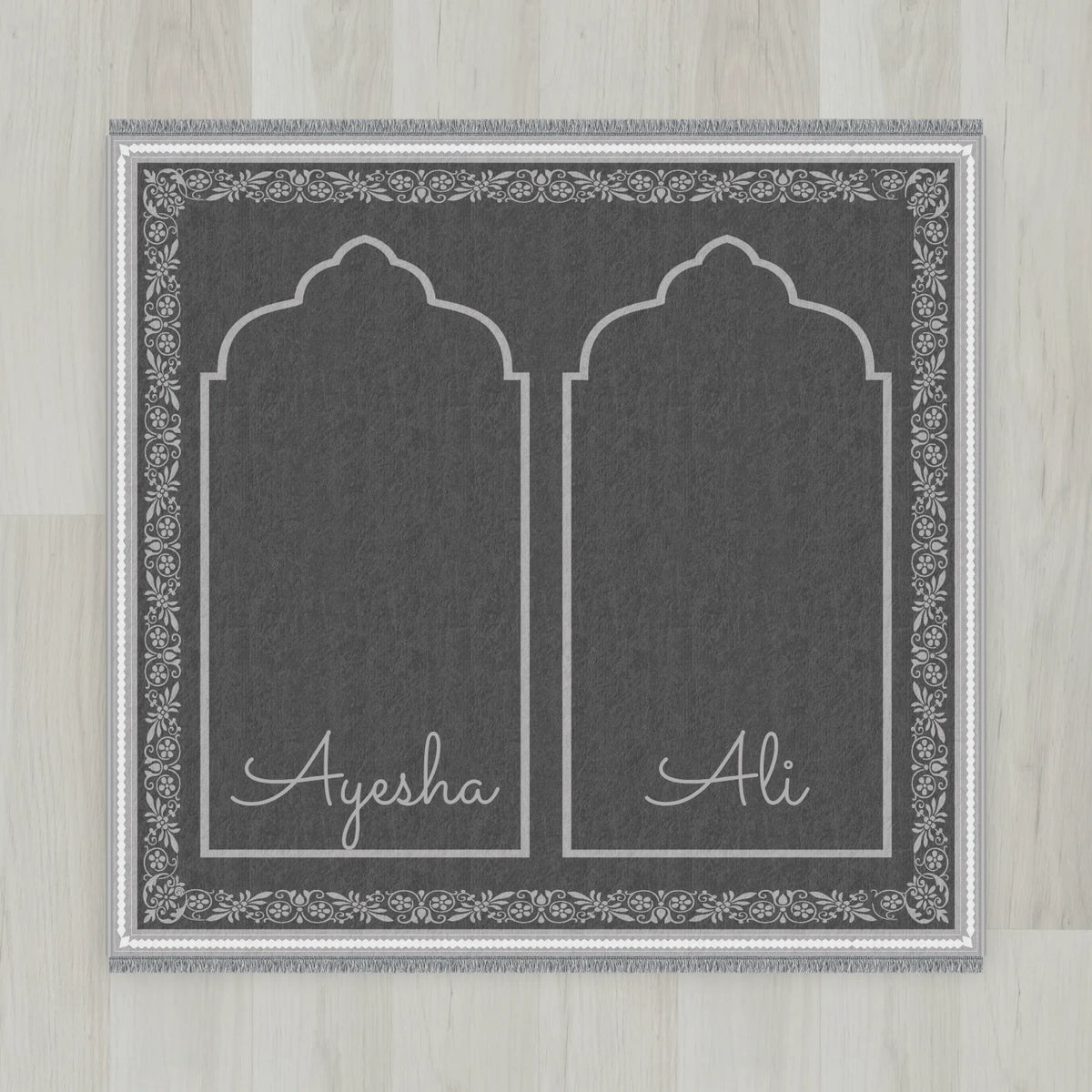 Ottoman Floral Personalized Prayer Mat