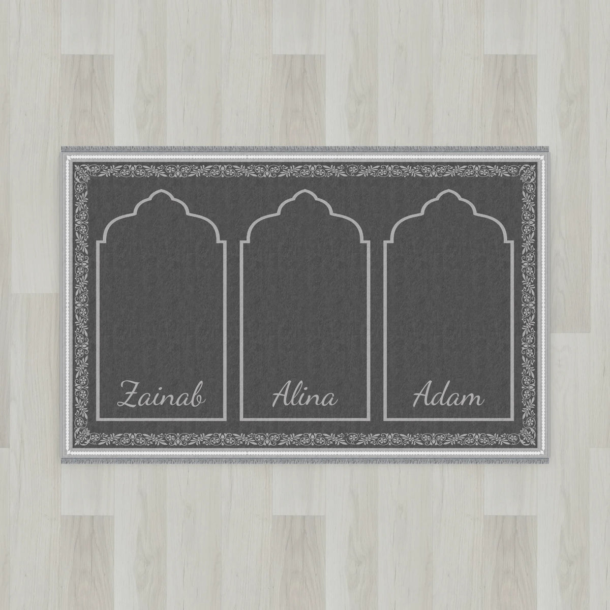 Ottoman Floral Personalized Prayer Mat