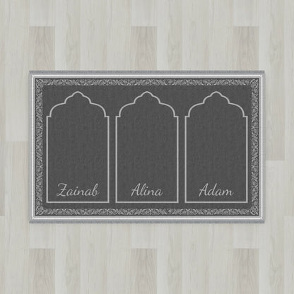 Ottoman Floral Personalized Prayer Mat