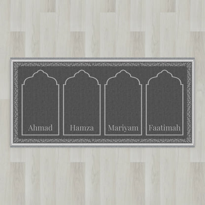 Ottoman Floral Personalized Prayer Mat