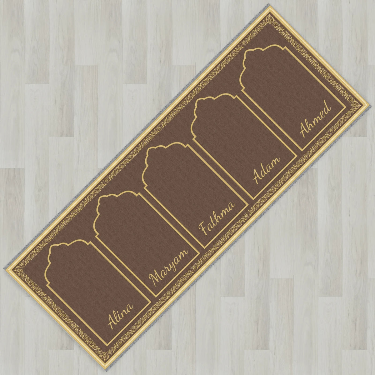 Ottoman Floral Personalized Prayer Mat