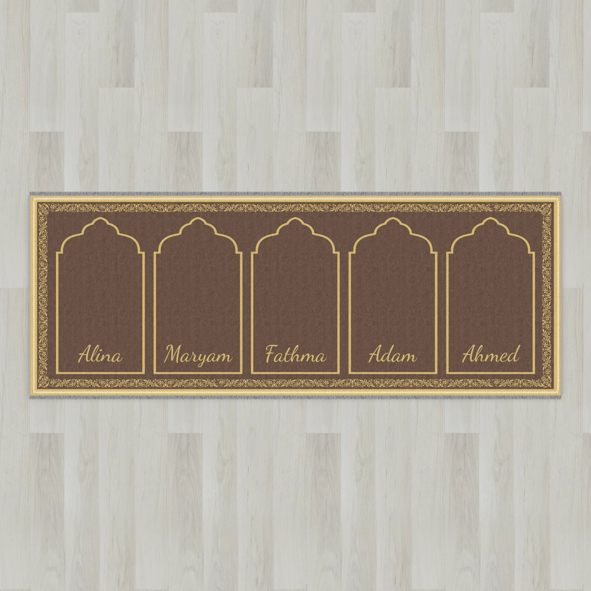 Ottoman Floral Personalized Prayer Mat