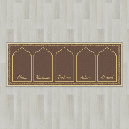 Ottoman Floral Personalized Prayer Mat