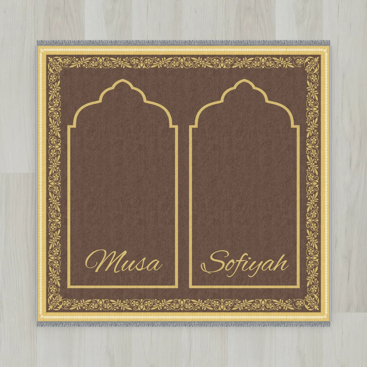 Ottoman Floral Personalized Prayer Mat