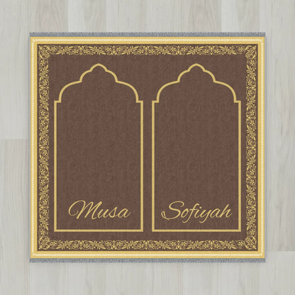 Ottoman Floral Personalized Prayer Mat