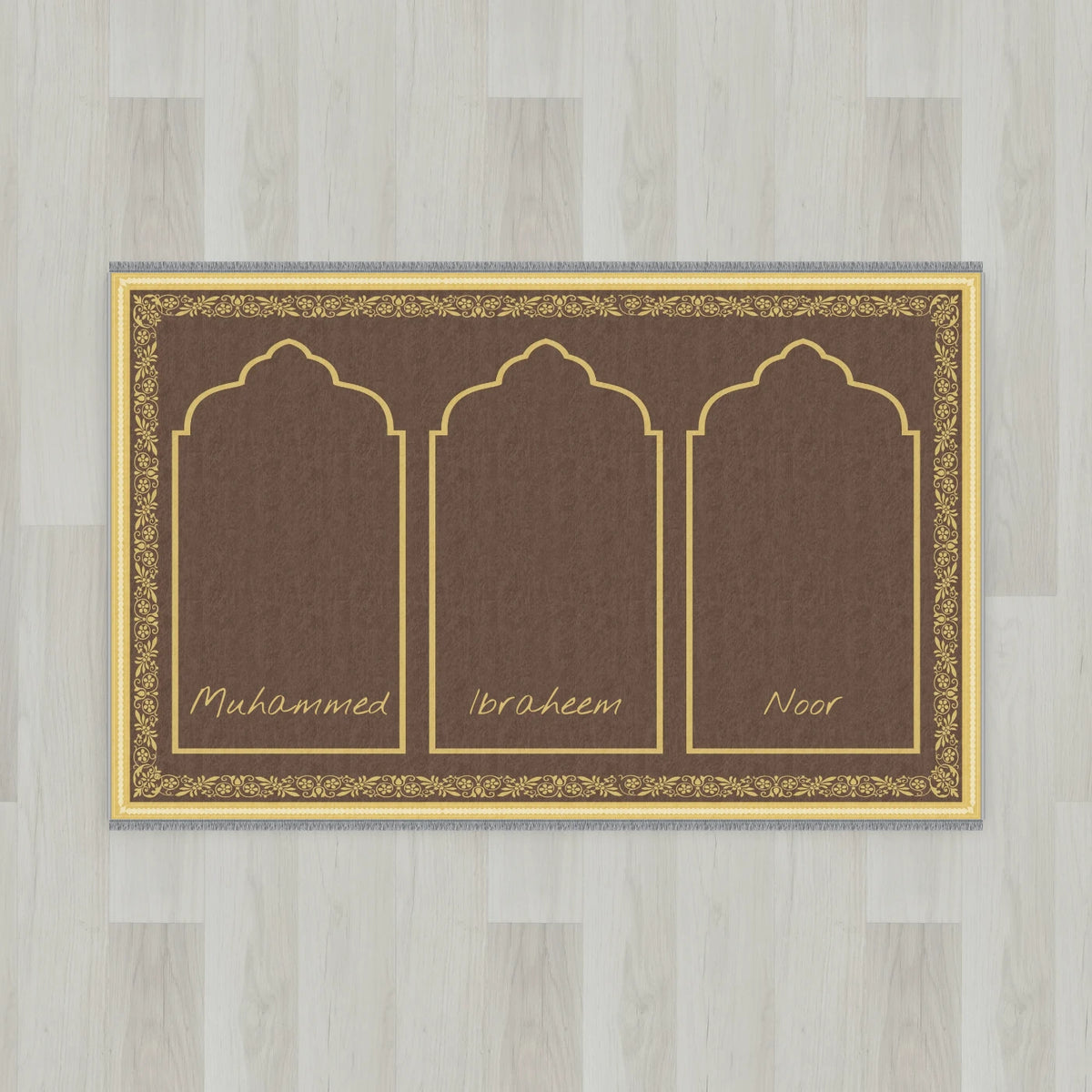Ottoman Floral Personalized Prayer Mat