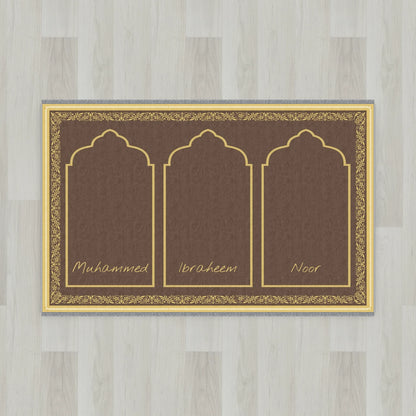 Ottoman Floral Personalized Prayer Mat