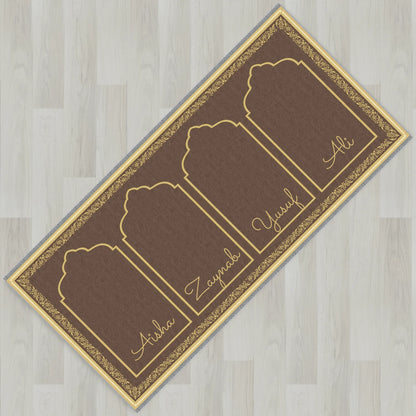 Ottoman Floral Personalized Prayer Mat