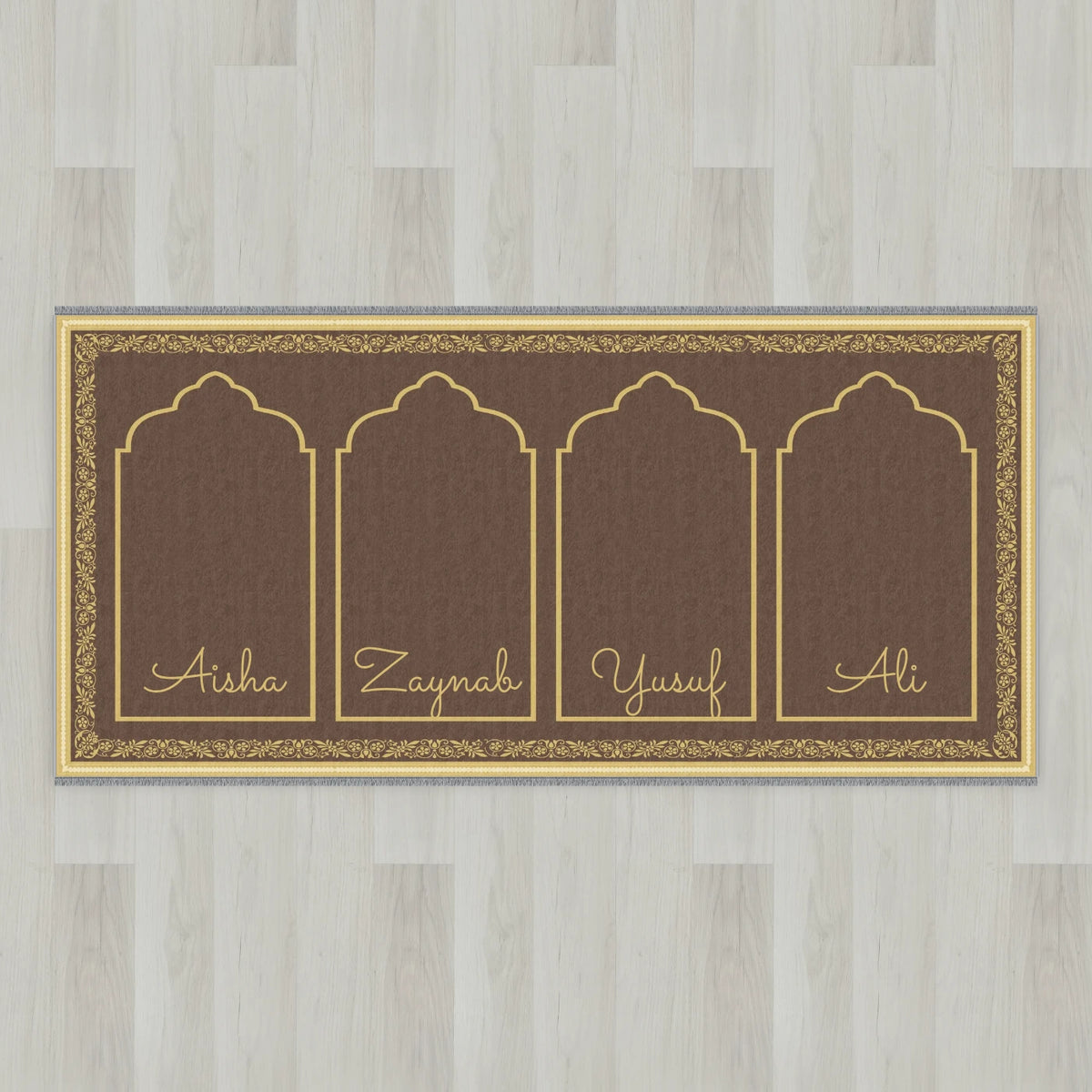 Ottoman Floral Personalized Prayer Mat