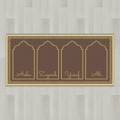 Ottoman Floral Personalized Prayer Mat