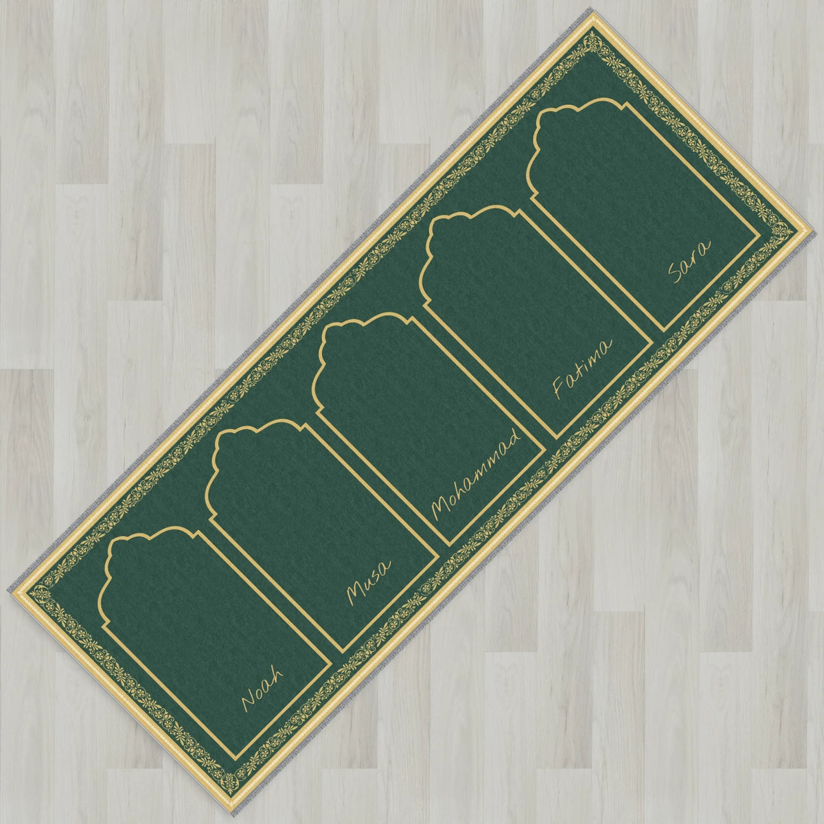 Ottoman Floral Personalized Prayer Mat