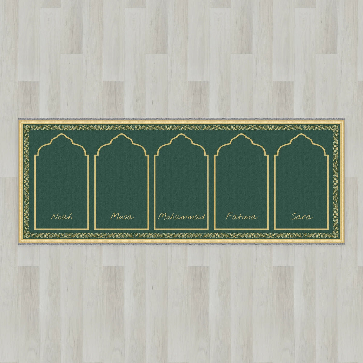 Ottoman Floral Personalized Prayer Mat