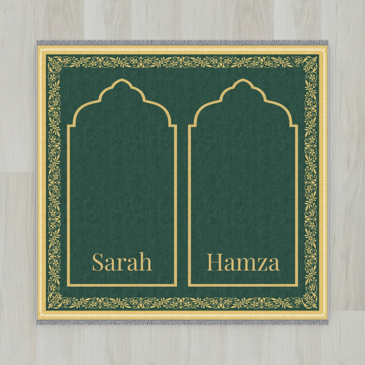 Ottoman Floral Personalized Prayer Mat