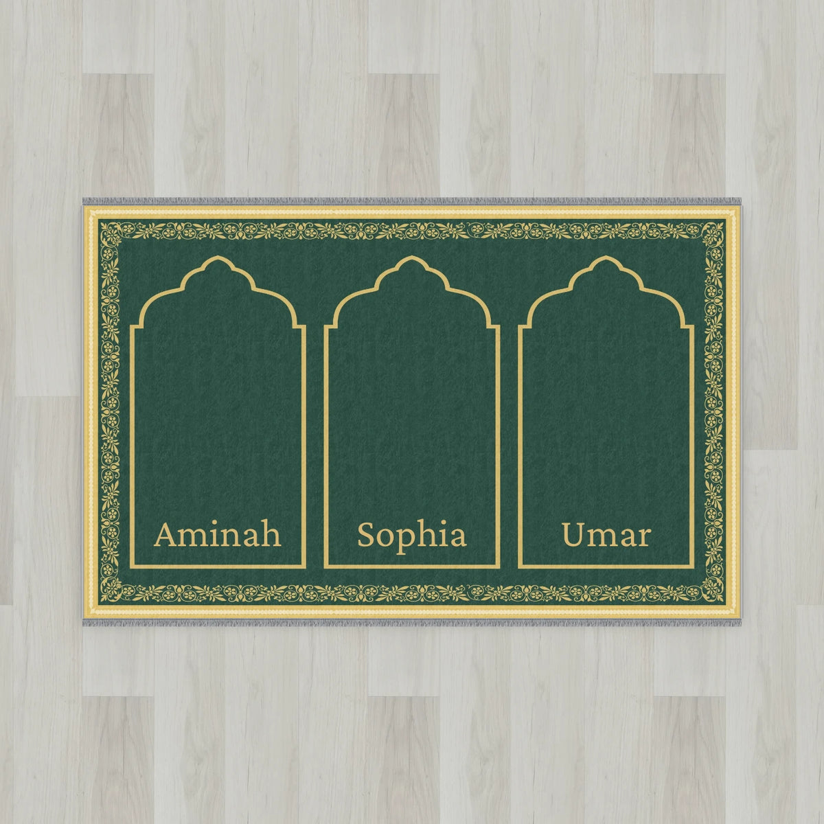 Ottoman Floral Personalized Prayer Mat