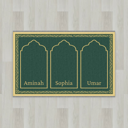 Ottoman Floral Personalized Prayer Mat