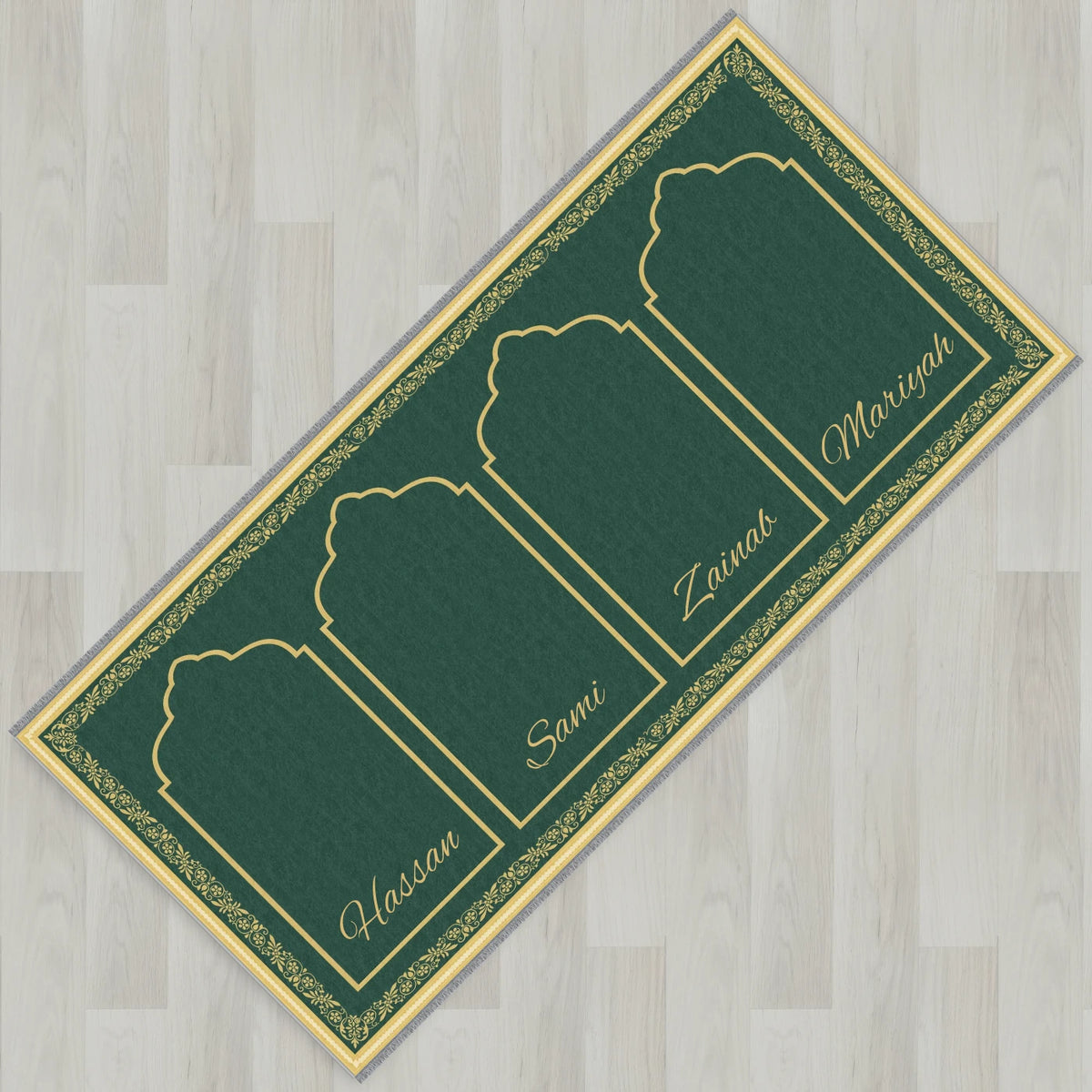 Ottoman Floral Personalized Prayer Mat
