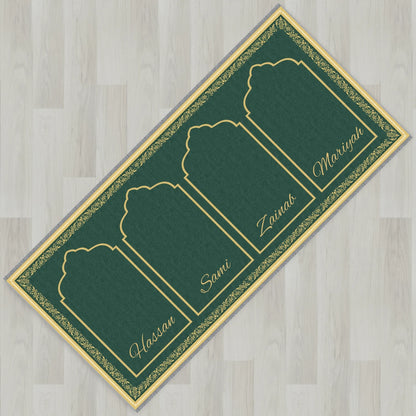 Ottoman Floral Personalized Prayer Mat