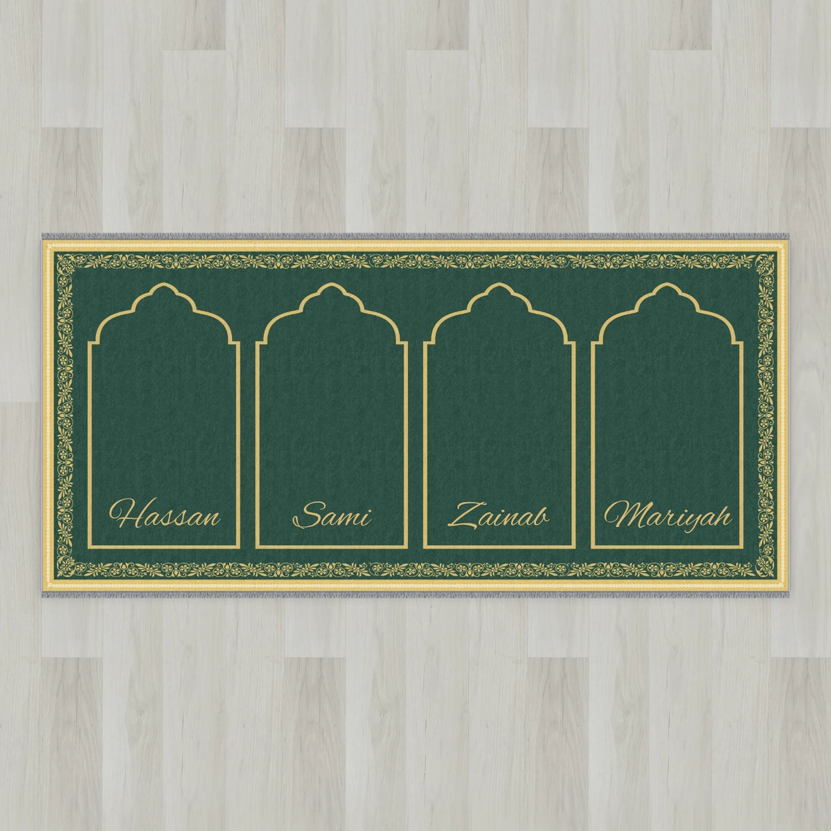 Ottoman Floral Personalized Prayer Mat