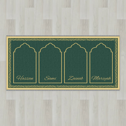 Ottoman Floral Personalized Prayer Mat